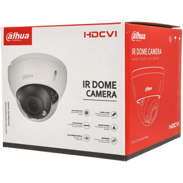 Dahua Dahua HAC-HDBW1500R-Z-S2, 5MP HD-CVI Dome 2.7-12mm Motor-Zoom Objektiv