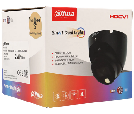 Dahua Dahua HAC-HDW1200TLM-IL-A-B, 2MP 2.8mm, HD-CVI, Dual light, coax