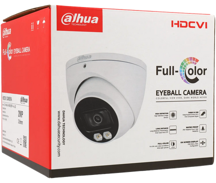 Dahua Dahua HAC-HDW2249T-A-LED, 2MP 2.8mm, HD-CVI, Eyeball, Full-Color, coaxial