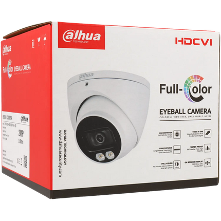 Dahua Dahua HAC-HDW2249T-A-LED, 2MP 2.8mm, HD-CVI, Eyeball, Full-Color, coaxial