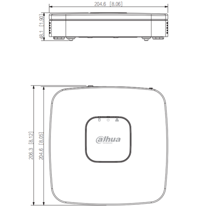 Dahua Dahua NVR2104-P-4KS3 Lite Series, 1x LAN 4x PoE Convient pour 4 caméras IP MODÈLE DEMO