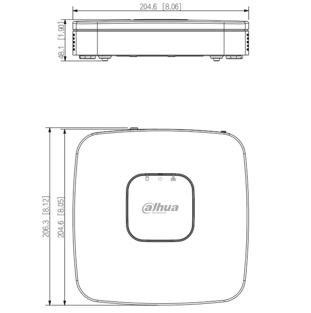 Dahua Dahua NVR4104-P-EI 1x LAN 4x PoE Geschikt voor 4 IP camera's, Wizsense