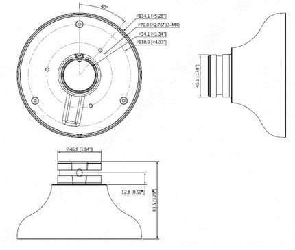 Dahua Dahua PFA107 aluminum mounting adapter