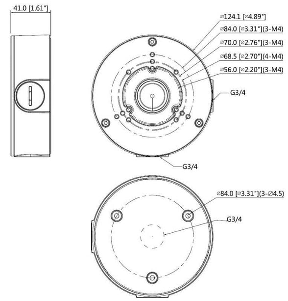 Dahua Dahua PFA130E montagebox Zwart