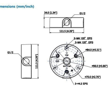 Dahua Dahua PFA136 mounting box for outdoor application