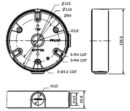 Dahua Dahua PFA137 Montagebox für verschiedene Kameramodelle