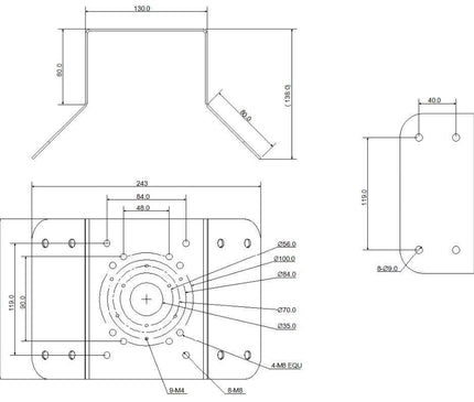 Dahua Dahua PFA151-B black corner bracket