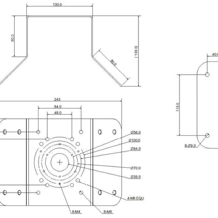Dahua Dahua PFA151-B black corner bracket