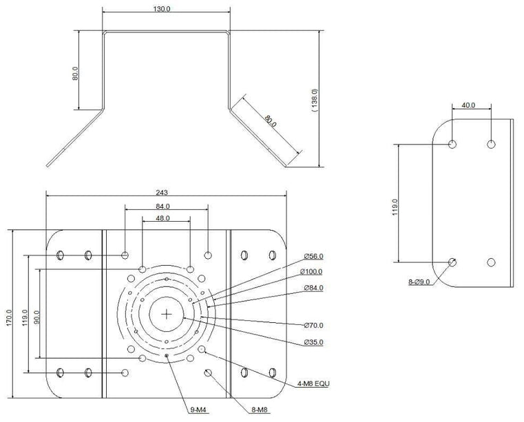 Dahua PFA151 angle bracket