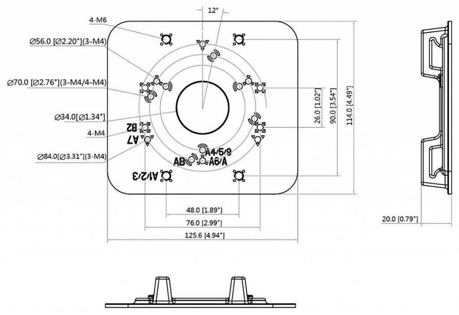Dahua PFA152-E pole mounting bracket