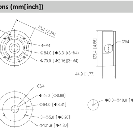Dahua Dahua PFA5300R montagedoos Muur/montagedoos IP66