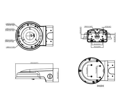Dahua Dahua PFB211W-B Muursteun Buitentoepassing Zwart