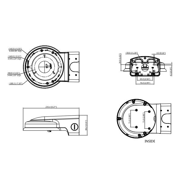 Dahua Dahua PFB211W-B Muursteun Buitentoepassing Zwart