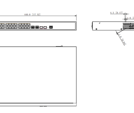 Dahua Dahua PFS4226-24ET-360,  24-port 100 Mbps + 2-port Gigabit PoE Switch, AANBIEDING