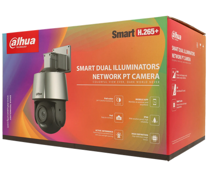 Dahua Dahua SD3A400-GN-A-PV, caméra de sécurité PT 4MP avec éclairage intelligent et sirène