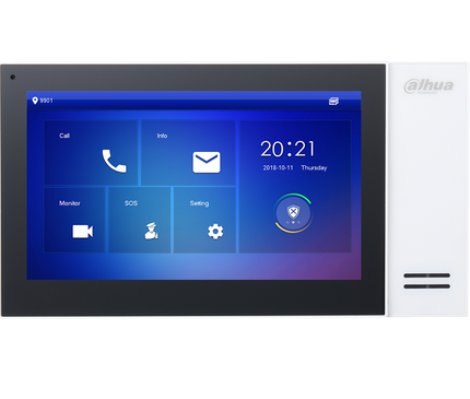 Dahua Dahua VTH2421FW-P, Indoor station 7 inch Touch screen, white, PoE, SIP