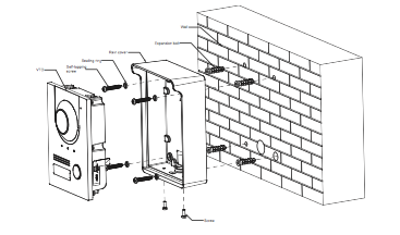 Dahua VTM05R Schwarzes Regendach zur Aufputzmontage für VTO2202/2201