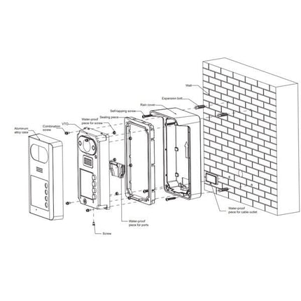 Dahua Dahua VTM07R Regenkap Opbouw t.b.v VTO3211D
