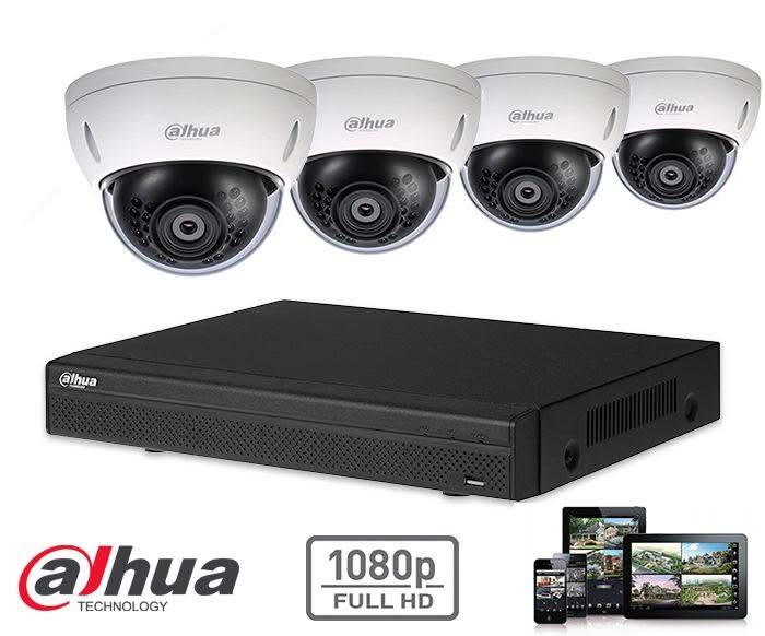Dahua Full HD-CVI kit 4x dome 2 Megapixel camerabeveiliging set