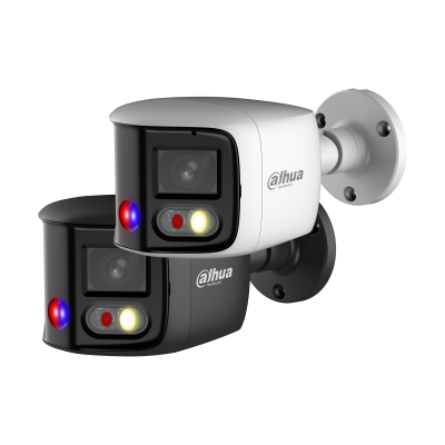 Dahua IPC-PFW3849SP, WizSense 8Mp Tioc Dual-Lens Bullet netwerkcamera 180° Zwart