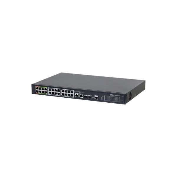 Dahua LR2226-24-ET-360-V2, 24x PoE Switch met 8 EPoE poorten (360W)