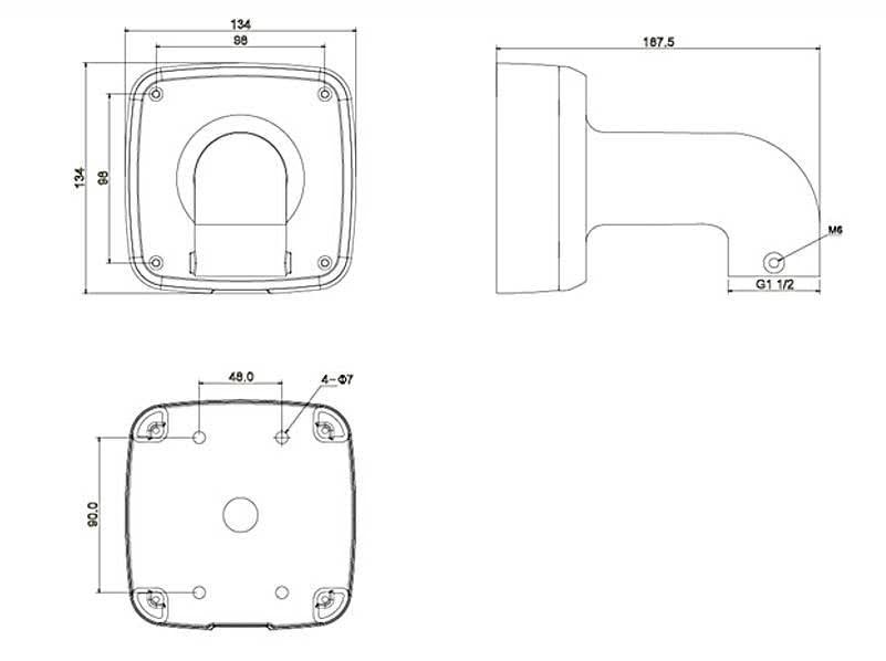 Dahua PFB302S Water-proof muursteun