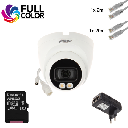 Dahua Stand Alone Camera Set  Full-Color met alle benodigdheden