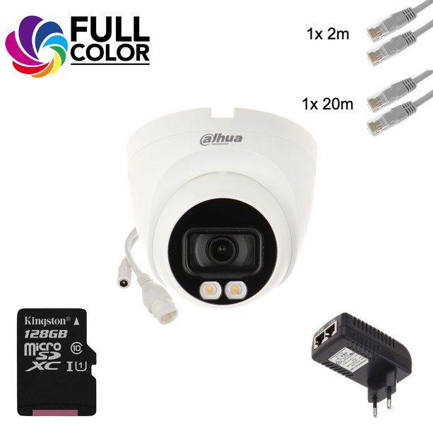 Dahua Stand Alone Camera Set  Full-Color met alle benodigdheden