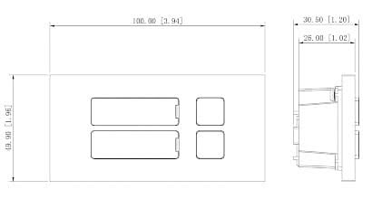 Dahua VTO4202F-MB2. 2-voudige beldrukker