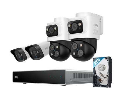 Eufy Eufy Beveiligingscamera set; PoE recorder, 2x Bulletcam en 2x PTZ camera