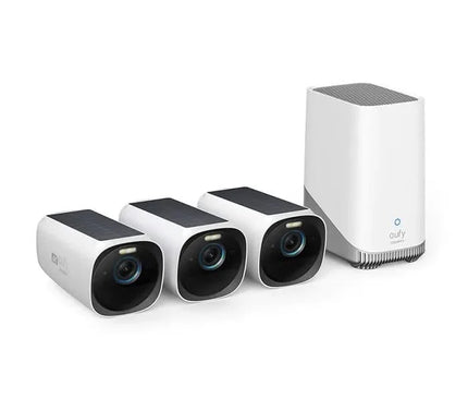 Pack 3 Eufy Eufycam E40 avec 3 caméras 2K sans fil et Homebase 3