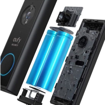 Eufy Eufy Video-Türklingel Add-on, 2K-Auflösung, wiederaufladbare Batterie, Erweiterung zu Homebase