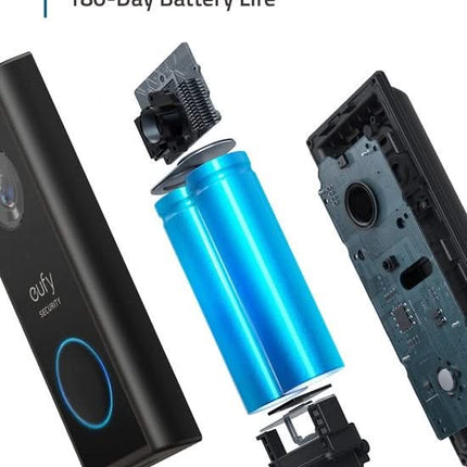 Eufy Eufy Video-Türklingel Add-on, 2K-Auflösung, wiederaufladbare Batterie, Erweiterung zu Homebase
