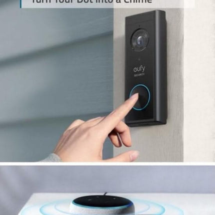 Eufy Eufy Video-Türklingel Add-on, 2K-Auflösung, wiederaufladbare Batterie, Erweiterung zu Homebase