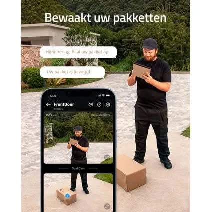 Eufy Video Doorbell Dual 2 Pro Add-on, 2K resolution, rechargeable battery, extension to Homebase