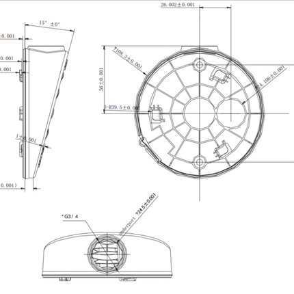 Hikvision DS-1281ZJ-DM27 schuine opbouw