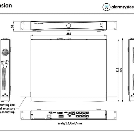 Hikvision DS-7608NXI-K2/8P 8 kanalen 4K NVR HDMI en PoE DEMO