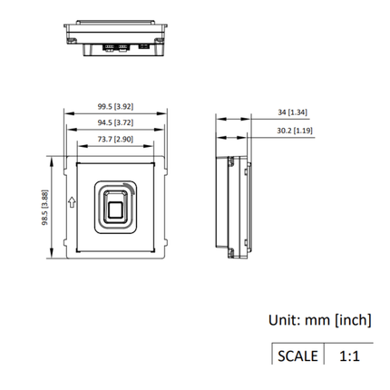 Hikvision DS-KD-MFB-S, module de lecture d'empreintes digitales et de cartes en acier inoxydable