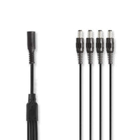 Hikvision Hikvision CCTV-voedingskabelsplitter 1x f naar 4x m 0,35 m 5,5 x 2,1 DC-connector