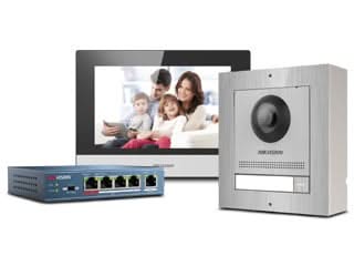 Alarm SystemExpert.de Komplette Sprechanlage aus Edelstahl mit PoE-Switch