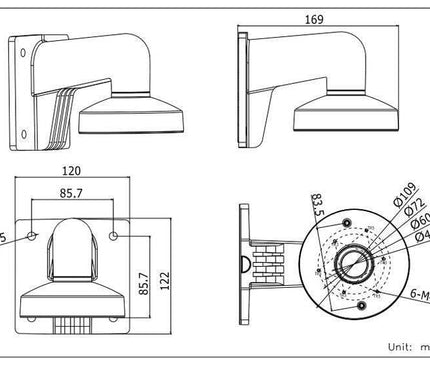 Hikvision Hikvision DS-1272ZJ-110 aluminum wall bracket