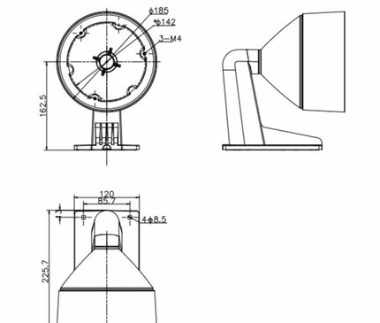 Hikvision Hikvision DS-1273ZJ-DM26 support mural en aluminium