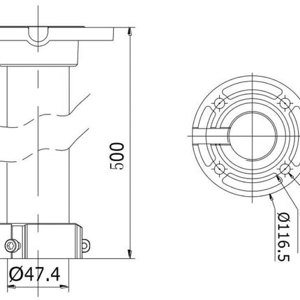 Hikvision Hikvision DS-1662ZJ Deckenhalterung Rohr 50cm