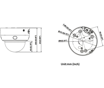 Hikvision Hikvision DS-2CD2143G2-LIPTRZS2UY Zwart 4MP PTRZ Dome PtP 2.8/4mm Lens