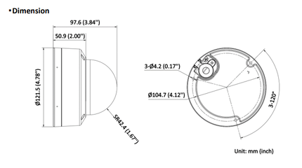 Hikvision DS-2CD2146G2H-ISU 2.8mm 4 MP DarkFighter AcuSense Caméra dôme Noir, PoE, Microphone