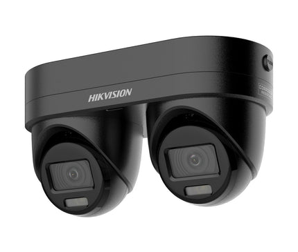 Hikvision Hikvision DS-2CD2346G3D-IZ2UY/SL, Zwart 4MP Acusense 3.0 Dual Turret point-zoom functie 2.8/4mm