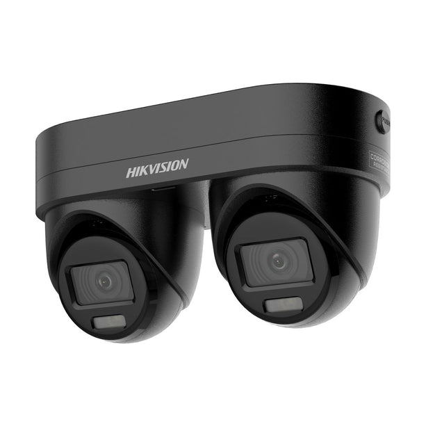 Hikvision Hikvision DS-2CD2346G3D-IZ2UY/SL, Zwart 4MP Acusense 3.0 Dual Turret point-zoom functie 2.8/4mm