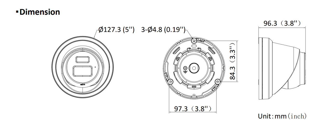 Hikvision DS-2CD2383G2-LI2U, 8MP Turret, Smart Hybrid Light, AcuSense, PoE, micro SD slot, Microphone