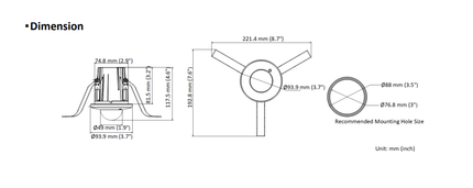 Hikvision Hikvision DS-2CD2E43G2-U(2.8MM), 4 MP AcuSense Inbouw Mini Dome