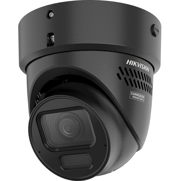 Hikvision Hikvision DS-2CD2H86G2H-IZS2UY/SL Zwart, 8Mp 2.8-12mm, AcuSense Turret, varifocal motorzoom